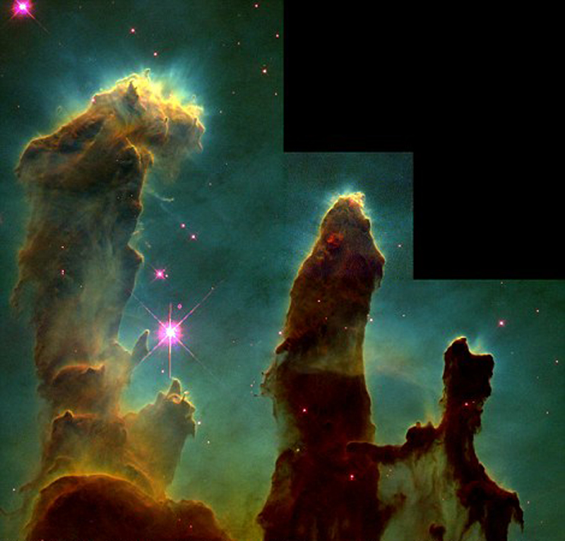 哈勃望远镜重拍'创生之柱' 展示绝美宇宙奇观