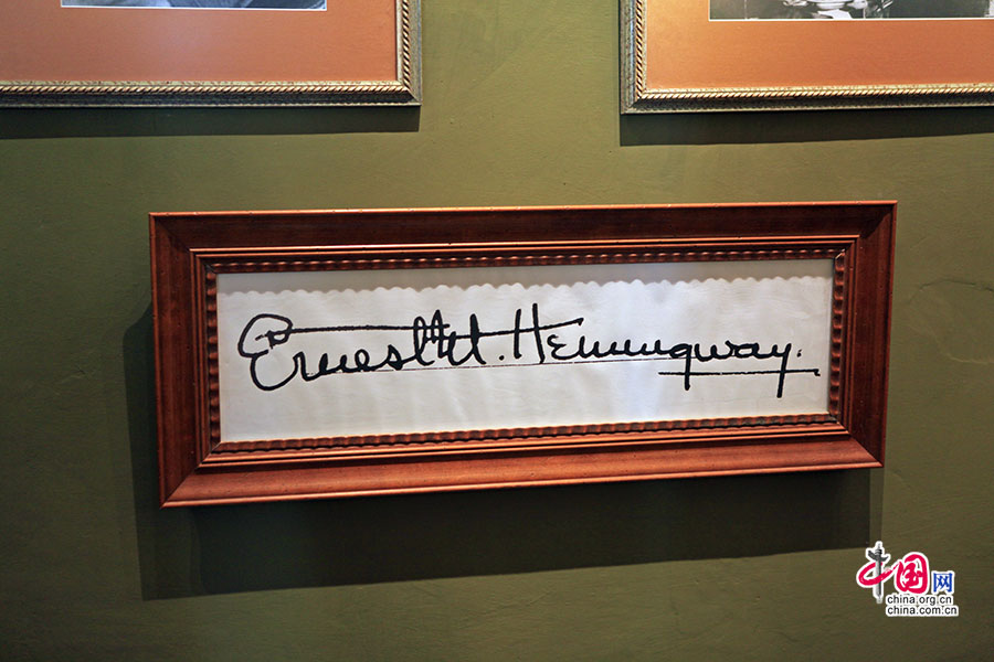 海明威的亲笔签名