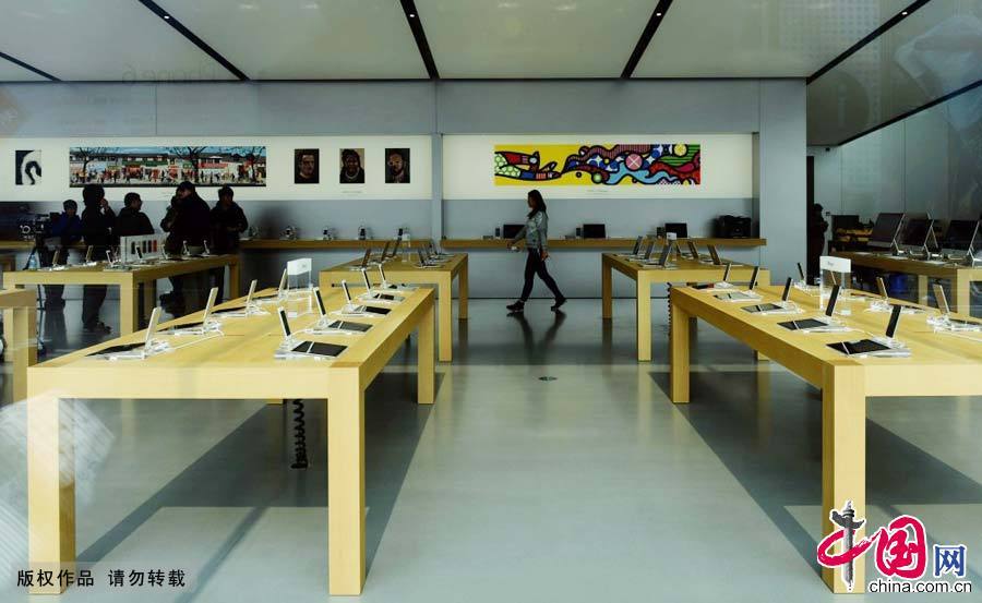 2015年01月22日，浙江省杭州市，拍攝到的西湖Apple Store。 中國網圖片庫 龍巍攝影