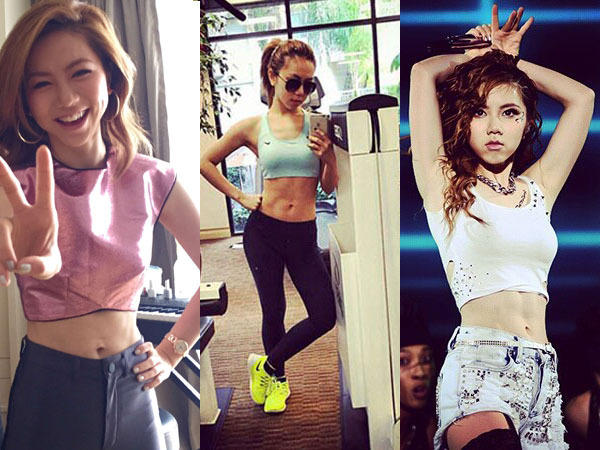 女星拼胸不如拼 <em>马甲线</em> <em>邓紫棋</em>掀健身热潮(图)