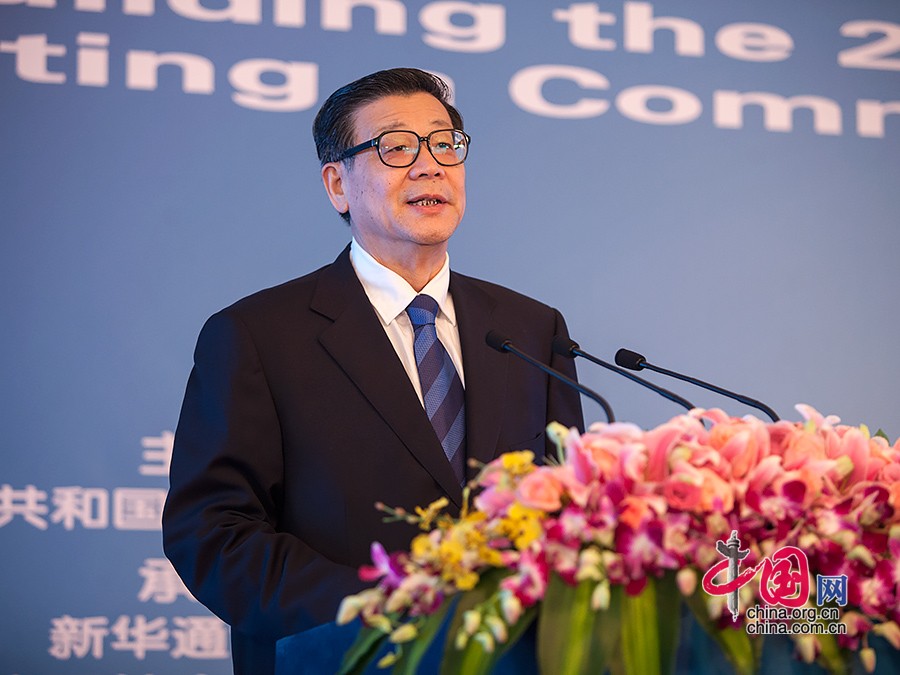 中国社会科学院院长王伟光进行大会演讲。 中国网记者 郑亮摄影