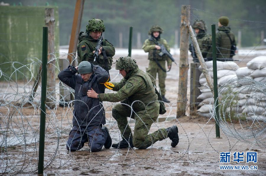 立陶宛与美国部队举行联合训练组图