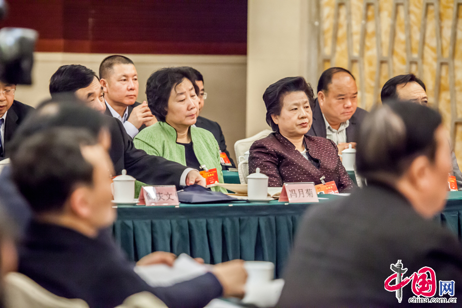 3月3日下午，陜西省代表團在職工之家舉行全團會，選舉團長、副團長，並傳達會議精神。 中國網記者 鄭亮攝影