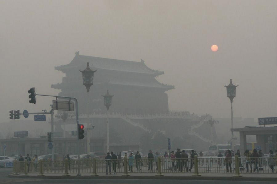 環保部長陳吉寧回應“中國霧霾飄到美國”