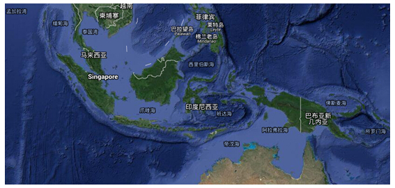 印度尼西亚周边卫星图图片