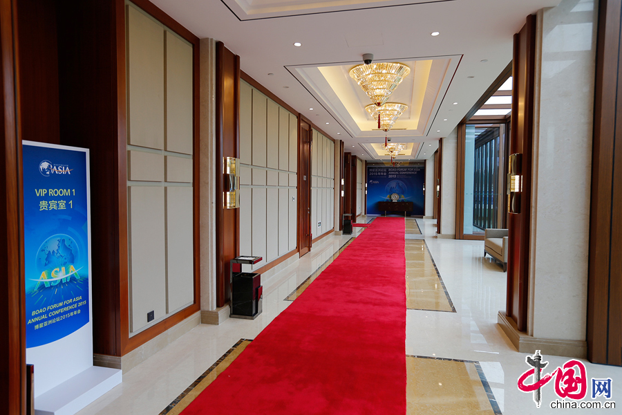 博鳌亚洲论坛二期会场走廊。 中国网记者 杨佳摄影