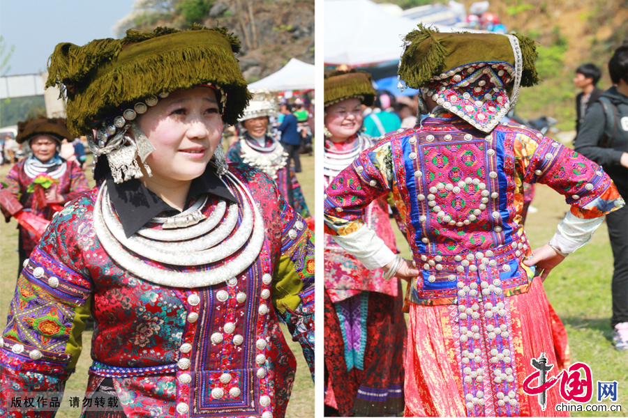貞豐苗族女性服飾。中國網圖片庫 盧維攝
