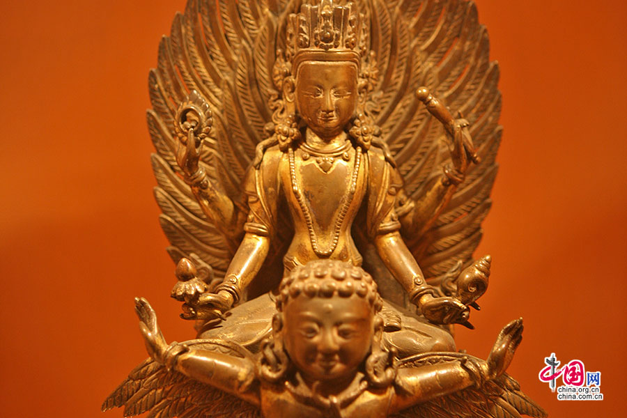 騎著金翅鳥葛魯達的毗濕奴（Vishnu carried by the sunbird）