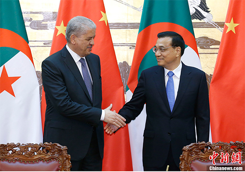 李克强同阿尔及利亚总理会谈