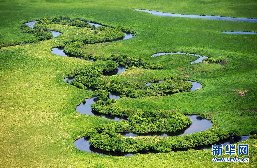 （美丽中国）（4）空中鸟瞰嫩江源头——南瓮河湿地