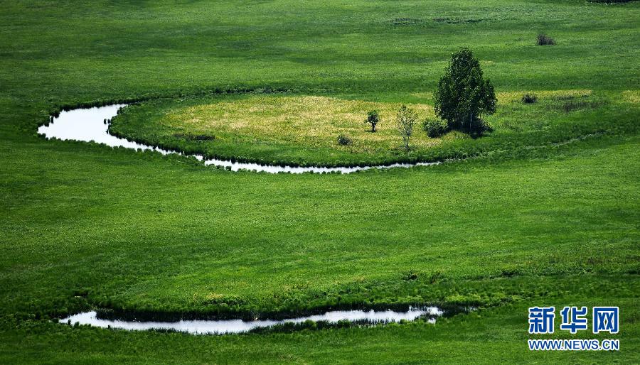 （美丽中国）（2）空中鸟瞰嫩江源头——南瓮河湿地