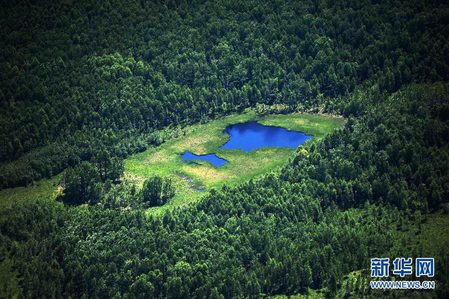 （美丽中国）（1）空中鸟瞰嫩江源头——南瓮河湿地
