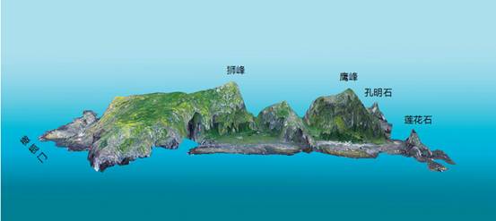 Presentación en 3D del islote Beixiaodao
