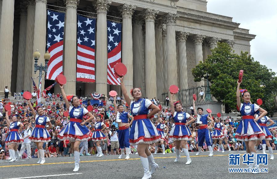 （国际）（3）美国华盛顿举行独立日大游行