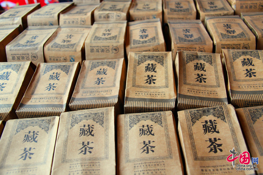 目前藏茶主要銷往藏區。中國網 但唐文 攝 