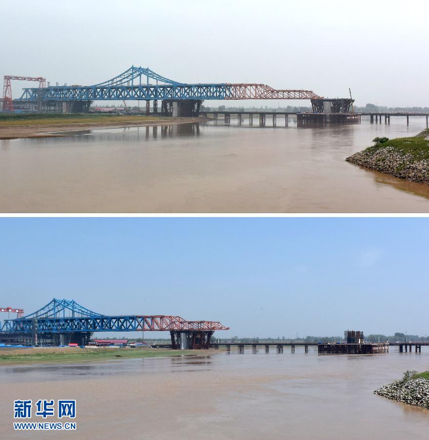 （經濟）（1）石濟黃河大橋萬噸級橋梁被“推”上主橋墩