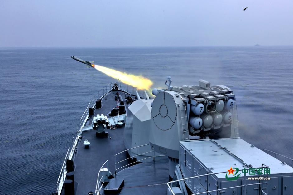 中国舰载中程防空导弹图片