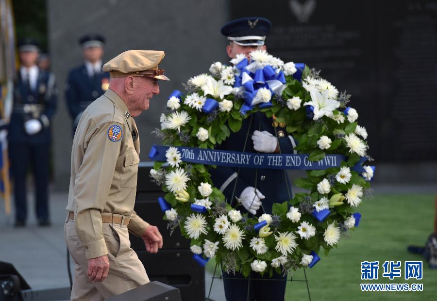 （國際）（3）美空軍紀念碑舉行紀念二戰勝利70週年儀式