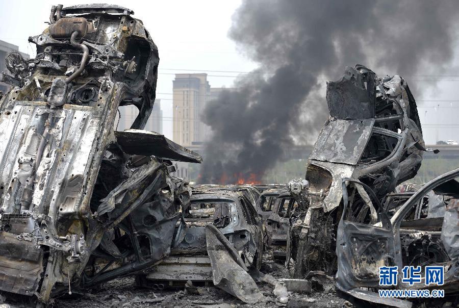 （天津港“8·12”事故）（1）被毁坏的车辆再次发生爆炸
