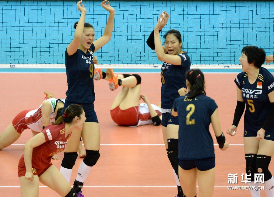（体育）（10）排球——女排世界杯：中国队夺冠