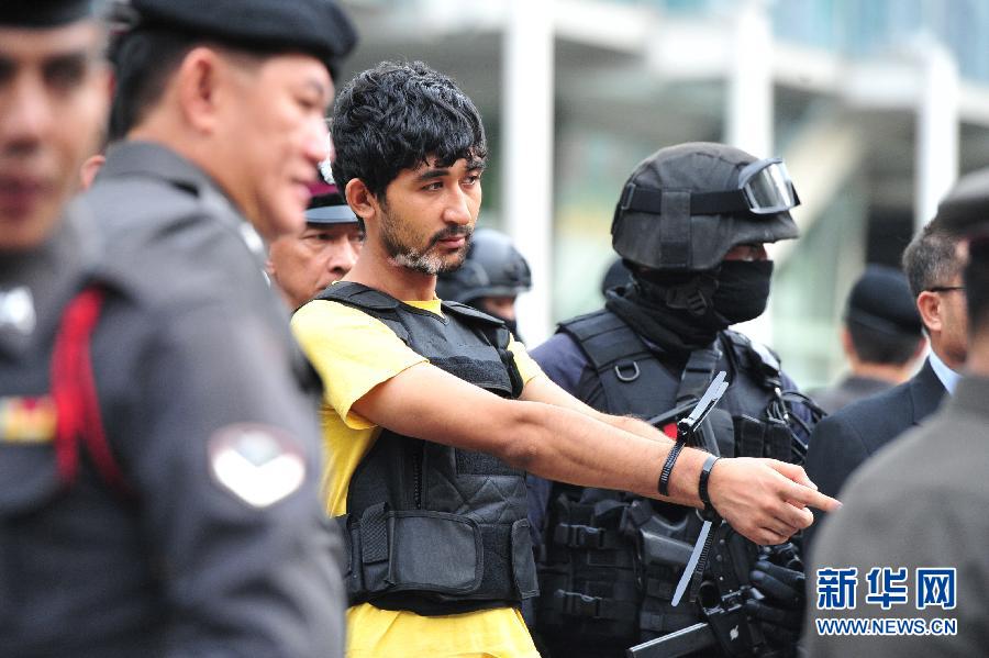 （國際）（3）一名曼谷爆炸案嫌疑人到現場指認
