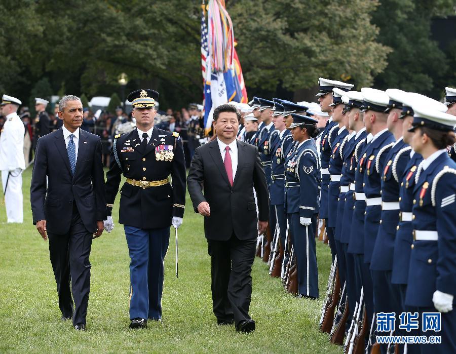 （XHDW）（6）習近平出席美國總統奧巴馬舉行的歡迎儀式