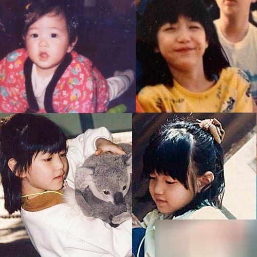 陈妍希小时候很是清秀