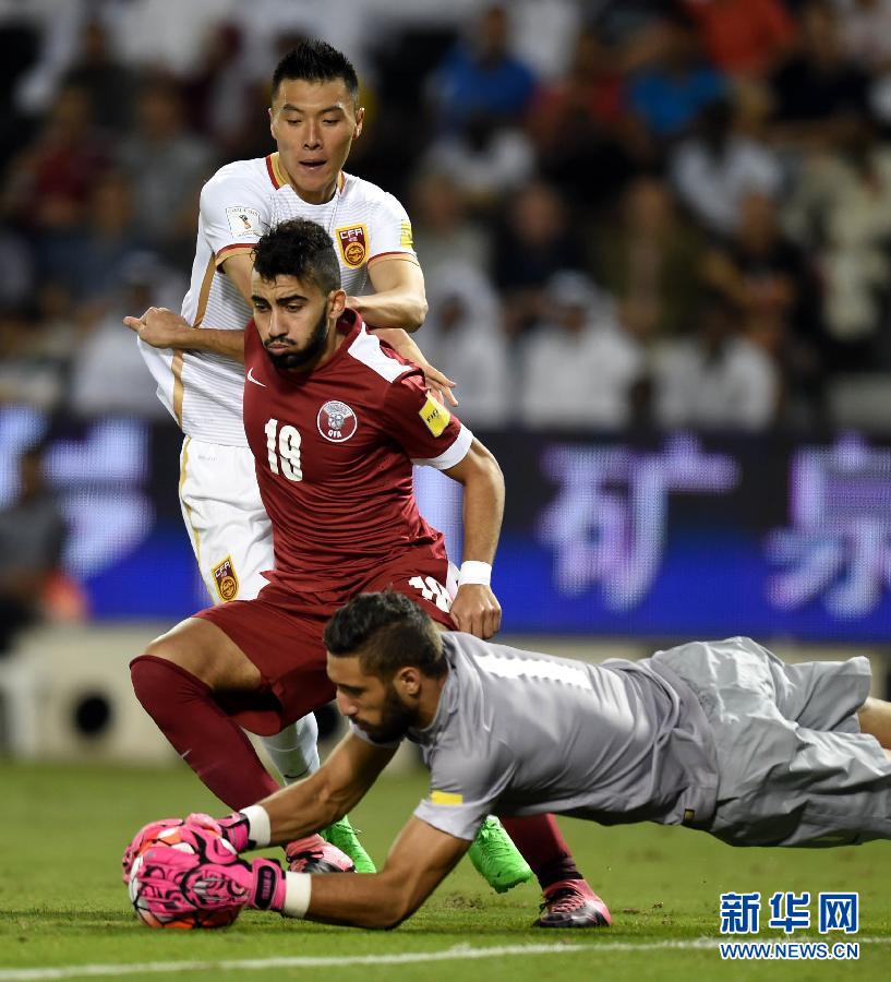 （體育）（24）足球——世預賽：中國不敵卡達