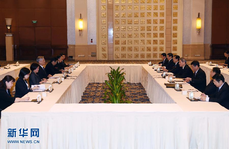 （XHDW）（2）国台办主任张志军在广州与夏立言举行工作会面