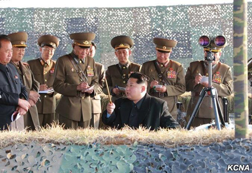 金正恩视察朝鲜人民军防空导弹发射训练