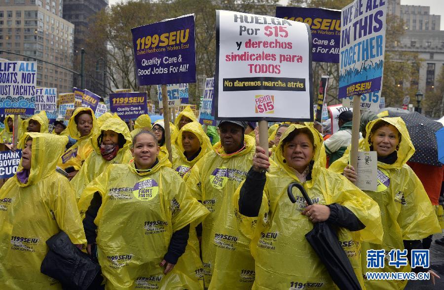 （XHDW）（1）美國快餐店工人罷工 要求提高最低工資