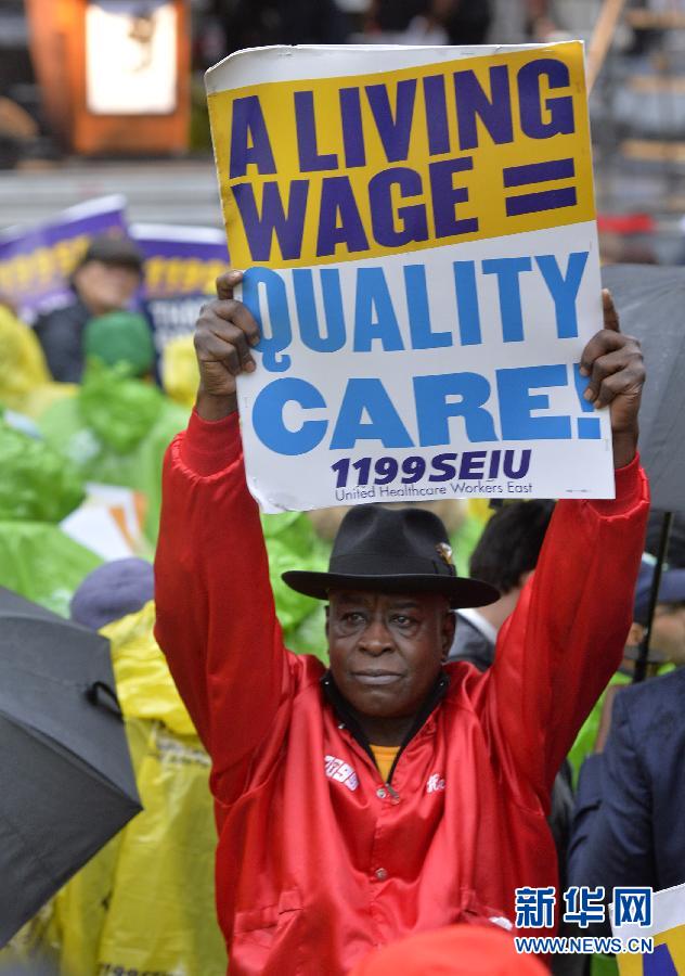 （XHDW）（4）美國快餐店工人罷工 要求提高最低工資