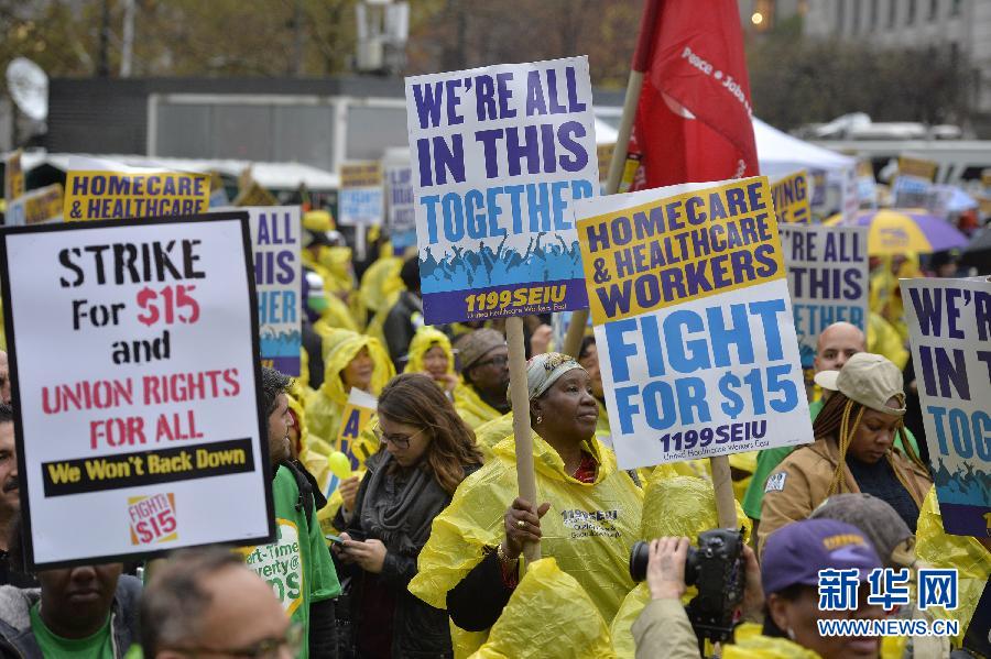 （XHDW）（5）美國快餐店工人罷工 要求提高最低工資