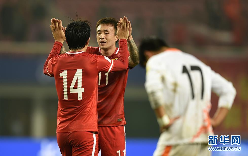 （體育）（2）足球——世預賽：中國勝不丹