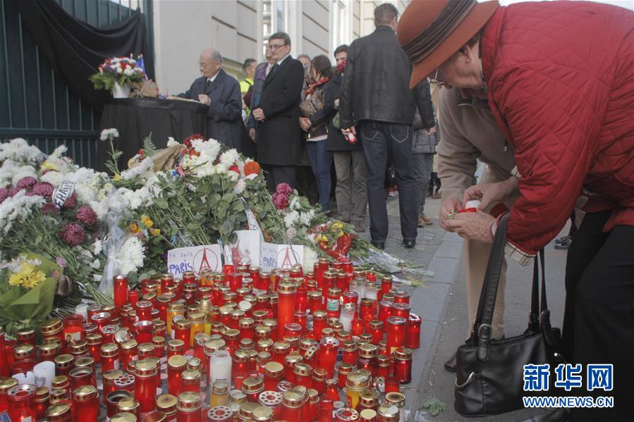 （XHDW）（4）羅馬尼亞民眾悼念巴黎恐怖襲擊遇難者