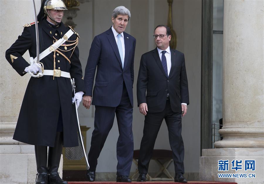 （国际）（2）法国总统奥朗德会见美国国务卿克里