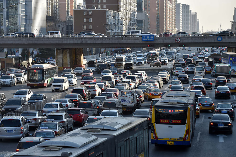 北京堵车真实图片