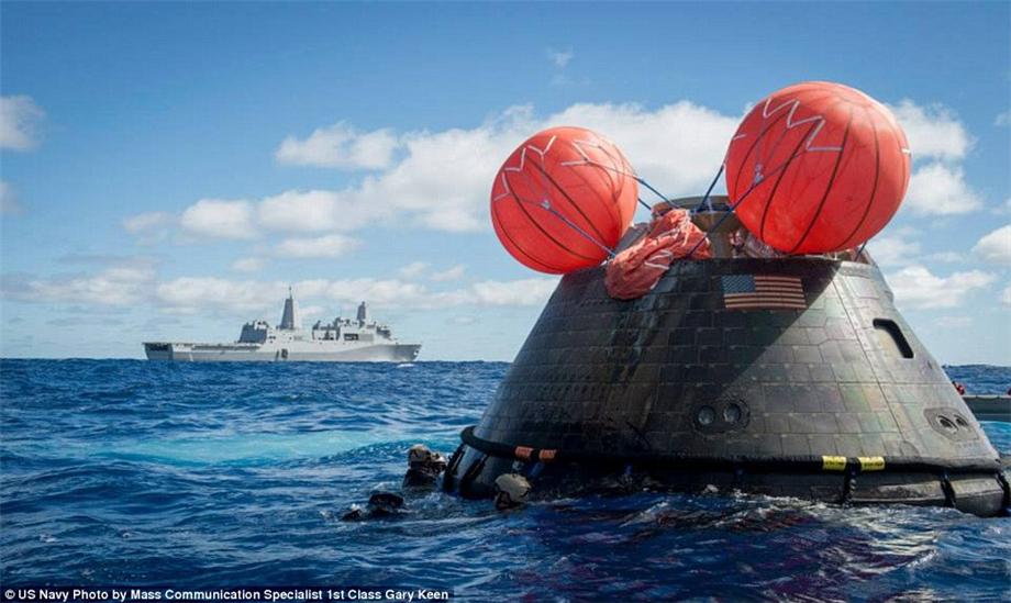 美海軍發佈“獵戶座”回收照片 引發航太粉絲關注