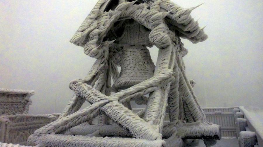 德國山區出現雪後奇景 宛如雕塑藝術