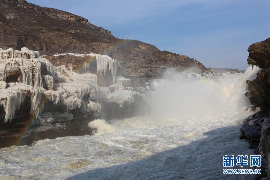 #（生態）（3）黃河壺口瀑布現冰挂景觀