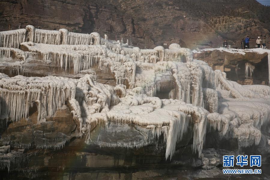 #（生態）（4）黃河壺口瀑布現冰挂景觀