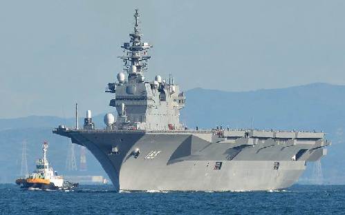 日本"出云"号直升机驱逐舰投入实战部署