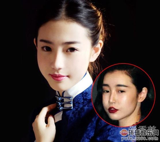 张辛苑经典的复古红唇妆太俗气了,浓眉毛好似蜡笔小新,脸型居然这么宽