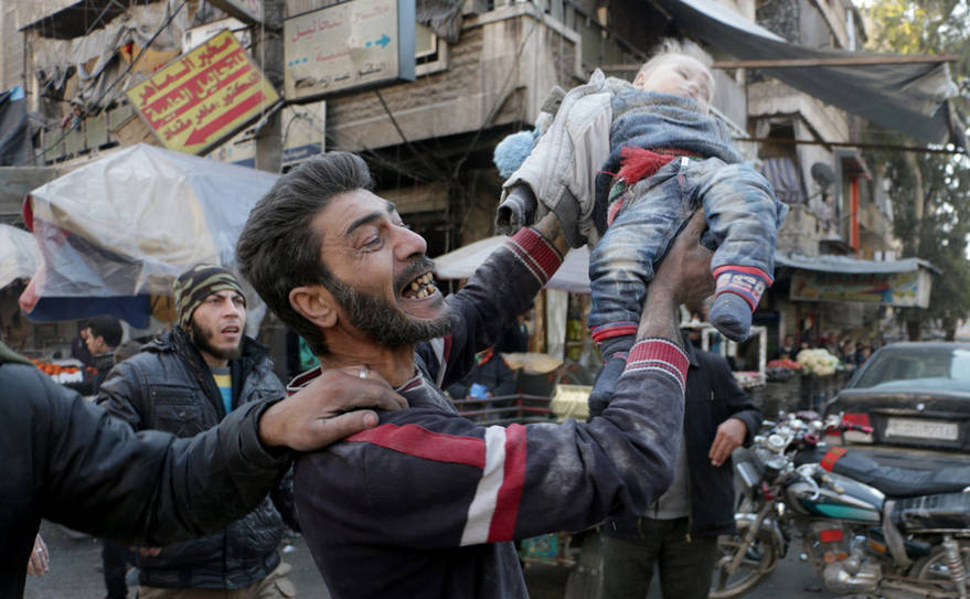 俄罗斯空袭叙利亚现场 多名平民死亡