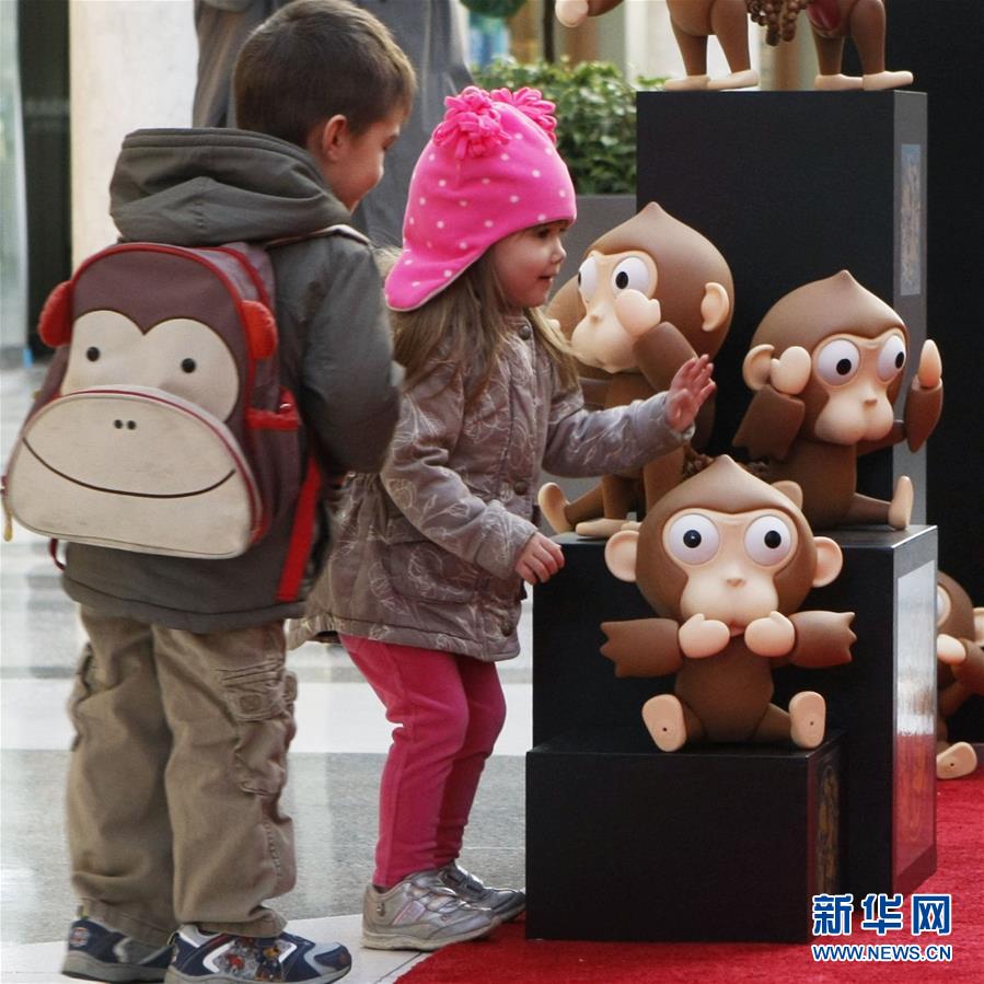 （國際）（2）溫哥華舉行猴子裝置藝術展迎新春 