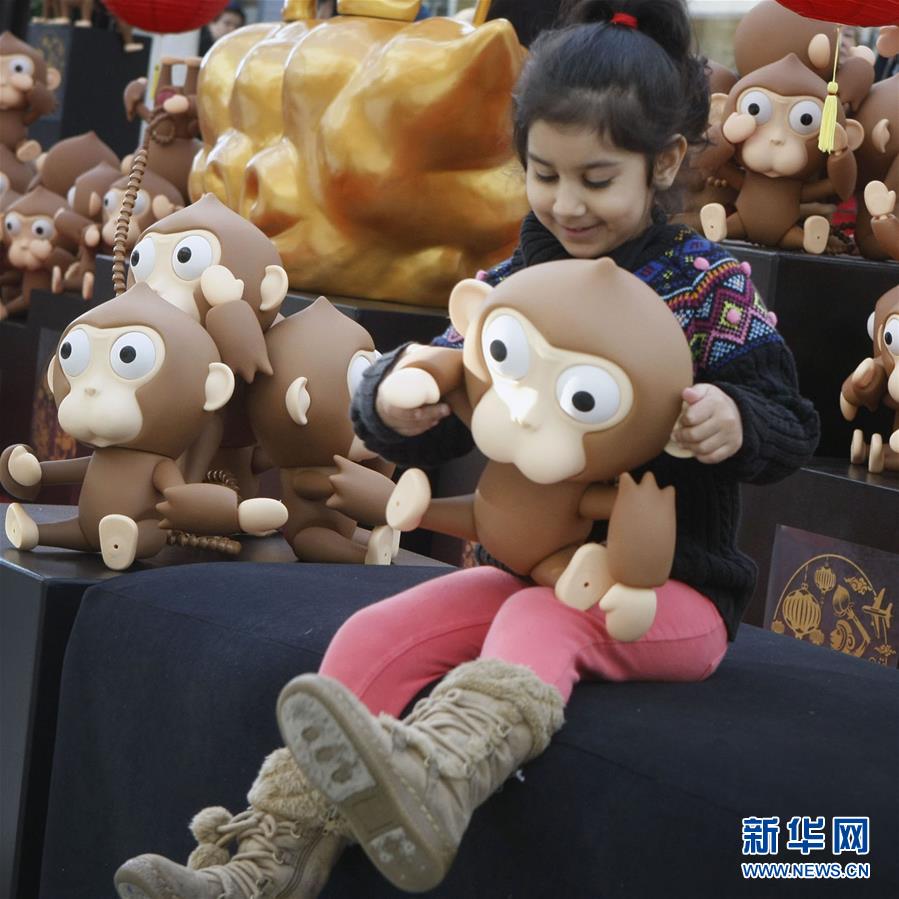 （國際）（1）溫哥華舉行猴子裝置藝術展迎新春 