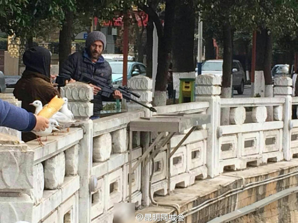 网曝昆明翠湖老外持枪打红嘴鸥