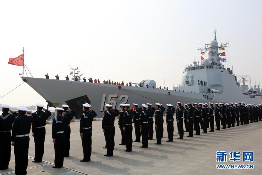 （軍事）（1）中國海軍152艦艇編隊完成護航和環球訪問任務載譽歸來
