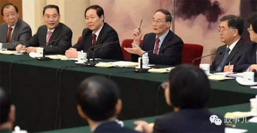 王岐山两会声音:除了反腐还谈了什么(图)