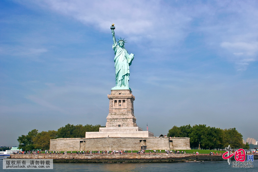 美國紐約自由女神像。中國網圖片庫 劉傑攝 